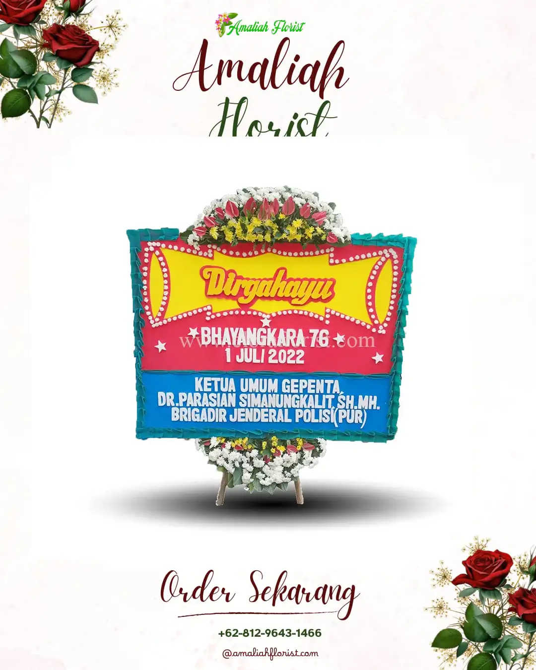 Papan Bunga HUT Ulang Tahun Pendopo